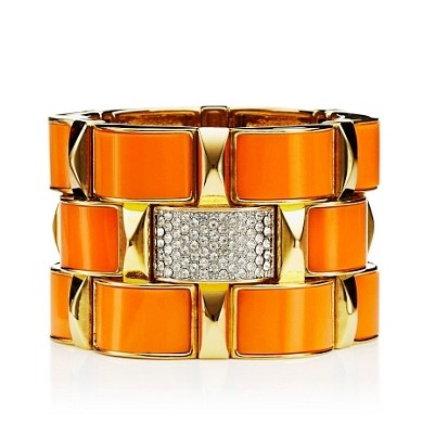 Juicy Couture 橘滋 新款女士手链 Enamel Stretch Bracelet (YJRU6410)(蓝色/白色/橘色/红色)，原价￥928，限时仅售￥538！绝对正品，超低折扣，含美国直邮～