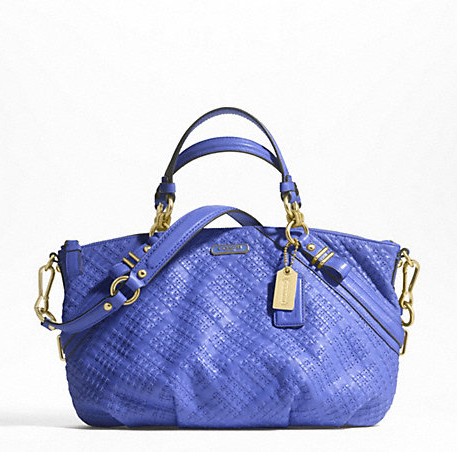 COACH 蔻驰 麦迪逊全皮编织手提单肩包 MADISON WOVEN LEATHER SOPHIA SATCHEL (F22861)(蓝色)，原价￥4058，限时仅售￥2558！绝对正品，超低折扣，含美国直邮～