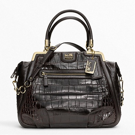 COACH 蔻驰 麦迪逊压花全皮单肩手提包 MADISON PINNACLE EMBOSSED MIXED AMELIA (F21292)(黑色)，原价￥6858，限时仅售￥4348！绝对正品，超低折扣，含美国直邮～