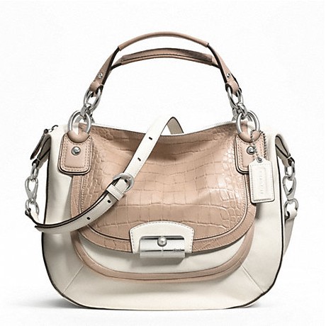 COACH 蔻驰 新款经典女士单肩手提包 KRISTIN SPECTATOR LEATHER ROUND SATCHEL (F22510)(淡粉色)，原价￥3668，限时仅售￥2348！绝对正品，超低折扣，含美国直邮～