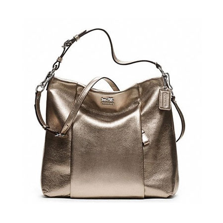 COACH 蔻驰 麦迪逊新款女士单肩手提斜挎包 MADISON METALLIC LEATHER ISABELLE (F21245)(银灰色)，原价￥3978，限时仅售￥2088！绝对正品，超低折扣，含美国直邮～
