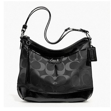 COACH 蔻驰 新款女士简约经典LOGO单肩手提包 PARK SIGNATURE DUFFLE (F19727)(黑色/黄色)，原价￥2518，限时仅售￥1468！绝对正品，超低折扣，含美国直邮～