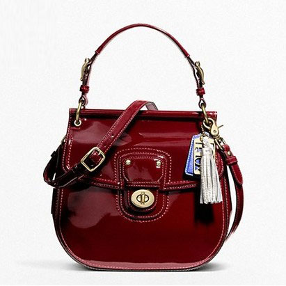 COACH 蔻驰 新款女士漆皮单肩手提斜挎包 PATENT NEW WILLIS (F21244)(红色)，原价￥2788，限时仅售￥1438！绝对正品，超低折扣，含美国直邮～