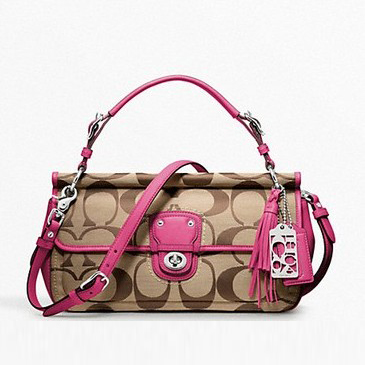 COACH 蔻驰 新款女士单肩斜挎手提包 SIGNATURE CITY WILLIS (F19033)(粉红色)，原价￥2758，限时仅售￥1408！绝对正品，超低折扣，含美国直邮～