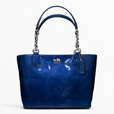 COACH 蔻驰 新款女士单肩手提包 MADISON PATENT TOTE (F20484)(深蓝色)，原价￥2878，限时仅售￥1548！绝对正品，超低折扣，含美国直邮～