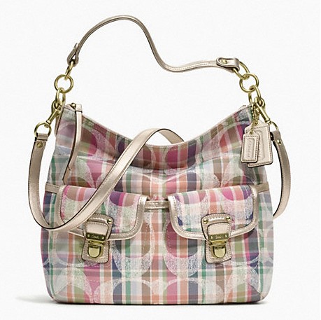 COACH 蔻驰 新款女士单肩斜挎包 DAISY MADRAS POCKET HOBO (F23393)，原价￥2358，限时仅售￥1088！绝对正品，超低折扣，含美国直邮～
