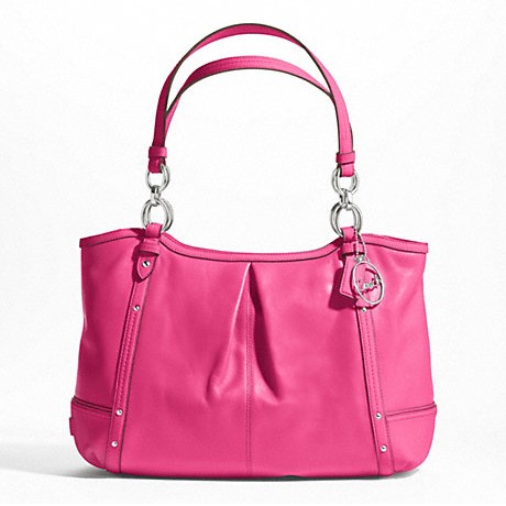 COACH 蔻驰 新款女士真皮单肩手提包 ALEXANDRA CHAIN LEATHER TOTE (F20812)(粉色/沙色/黑色)，原价￥2868，限时仅售￥1788！绝对正品，超低折扣，含美国直邮～