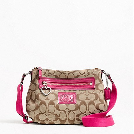 COACH 蔻驰 新款女士单肩斜挎包 DAISY SIGNATURE SWINGPACK (F48755)(黑色/绿色/玫红色)，原价￥2168，限时仅售￥878！绝对正品，超低折扣，含美国直邮～
