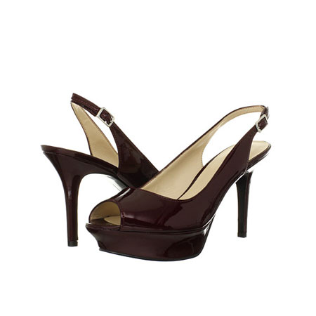 Nine West 玖熙 新款女士细高跟凉鞋 JustSmile (深红色)，原价￥1678，限时仅售￥878！绝对正品，超低折扣，含美国直邮～