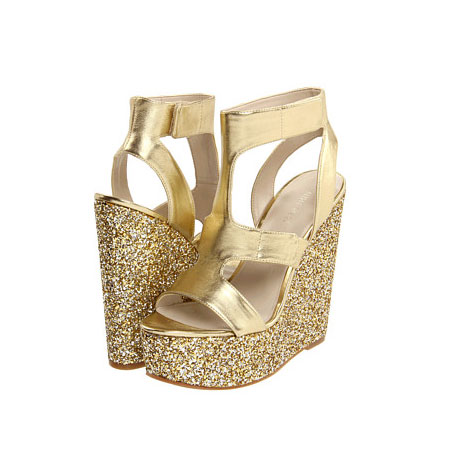 Nine West 玖熙 新款女士休闲坡跟凉鞋 BeAlright (自然色/黑色/深橘色/金色/银色/黄色)，原价￥1898，限时仅售￥948！绝对正品，超低折扣，含美国直邮～