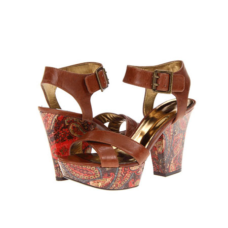 Nine West 玖熙 新款女士休闲粗跟凉鞋 Iolanna (黑色/浅棕色)，原价￥1898，限时仅售￥988！绝对正品，超低折扣，含美国直邮～