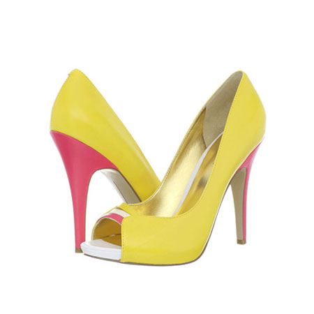 Nine West 玖熙 新款女士休闲细跟凉鞋 FastAzYou (绿色/白色/黄色/黄色蛇纹)，原价￥1928，限时仅售￥958！绝对正品，超低折扣，含美国直邮～