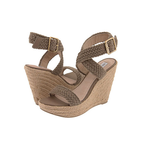 Steve Madden 史蒂夫•马登 新款女士坡跟凉鞋 Fantasik (灰色)，原价￥1478，限时仅售￥758！绝对正品，超低折扣，含美国直邮～