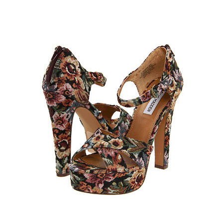 Steve Madden 史蒂夫•马登 新款女士粗高跟凉鞋 P-Gabor (花纹/灰色)，原价￥1878，限时仅售￥958！绝对正品，超低折扣，含美国直邮～