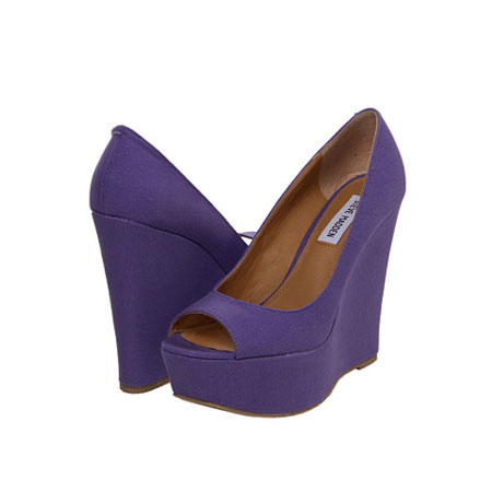 Steve Madden 史蒂夫•马登 新款女士坡跟凉鞋 P-Yandi (黑色/紫色/咖啡色)，原价￥1878，限时仅售￥958！绝对正品，超低折扣，含美国直邮～