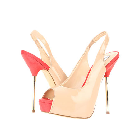 Steve Madden 史蒂夫•马登 新款女士细高跟凉鞋 Hayven (黑色/裸色)，原价￥1898，限时仅售￥978！绝对正品，超低折扣，含美国直邮～