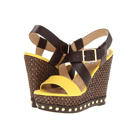 Steve Madden 史蒂夫•马登 新款女士高坡跟凉鞋 Sheek (黄色/灰色/自然色)，原价￥1878，限时仅售￥958！绝对正品，超低折扣，含美国直邮～