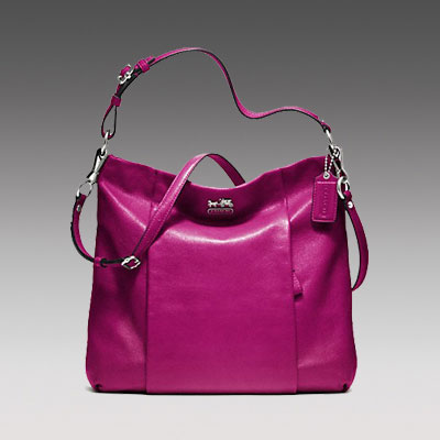 COACH 蔻驰 麦迪逊新款女士真皮单肩斜挎包 MADISON LEATHER ISABELLE (F21224) (紫色)，原价￥3628，限时仅售￥1868！绝对正品，超低折扣，含美国直邮～