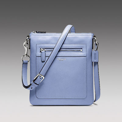 COACH 蔻驰 新款女士单肩斜挎包 LEATHER SWINGPACK (F47989) (浅蓝色)，原价￥1958，限时仅售￥958！绝对正品，超低折扣，含美国直邮～
