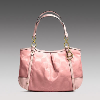 COACH 蔻驰 新款女士单肩手提包 ALEXANDRA CHAIN OMBRE TOTE (F22527) (粉色/灰色)，原价￥2568，限时仅售￥1298！绝对正品，超低折扣，含美国直邮～