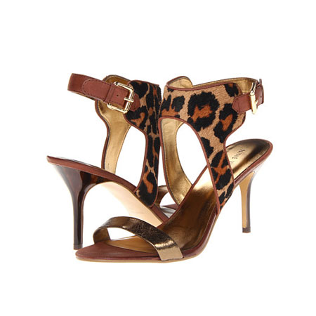 Nine West 玖熙 新款女士休闲超细高跟凉鞋 GetReel (豹纹)，原价￥2168，限时仅售￥1078！绝对正品，超低折扣，含美国直邮～