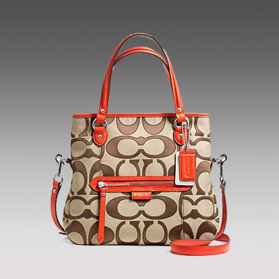 COACH 蔻驰 新款女士经典LOGO单肩斜挎手提包 DAISY OUTLINE SIGNATURE MIA (F24064) (红色)，原价￥2958，限时仅售￥1468！绝对正品，超低折扣，含美国直邮～