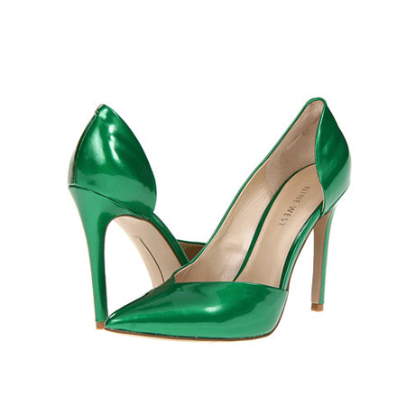 Nine West 玖熙 新款女士休闲尖脚细高跟鞋 Goulding (绿色/黑色/红色)，原价￥2138，限时仅售￥1028！绝对正品，超低折扣，含美国直邮～