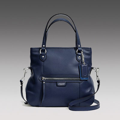 COACH 蔻驰 新款女士单肩斜挎手提包 DAISY LEATHER MIA (F23901) (黑色/粉色/深蓝色)，原价￥3118，限时仅售￥1558！绝对正品，超低折扣，含美国直邮～