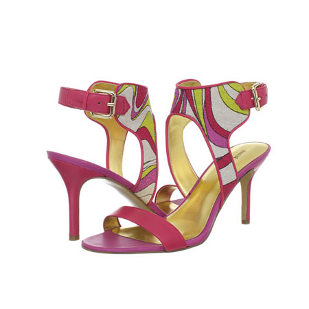 Nine West 玖熙 2013年新款女士印花亮片凉鞋 Come Around (黑色/金色)，原价￥2178，限时仅售￥1078！绝对正品，超低折扣，含美国直邮～