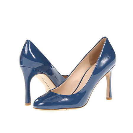 Nine West 玖熙 2013年新款休闲细超高跟鞋 Drusilla (蓝色/黑色)，原价￥1858，限时仅售￥948！绝对正品，超低折扣，含美国直邮～