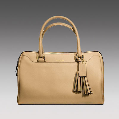 COACH 蔻驰  2013年新款女士单肩手提包 LEATHER HALEY SATCHEL (F23574) (粉红/黄色)，原价￥3748，限时仅售￥1868！绝对正品，超低折扣，含美国直邮～