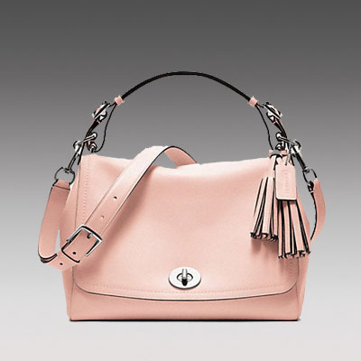 COACH 蔻驰 2013年新款女士单肩手提斜挎包 LEATHER ROMY TOP HANDLE (F22383) (淡粉红色/淡蓝色/卡其色)，原价￥3948，限时仅售￥1958！绝对正品，超低折扣，含美国直邮～
