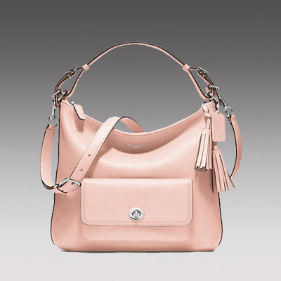 COACH 蔻驰 2013年新款女士单肩斜挎手提包 LEATHER COURTENAY HOBO (F22381) (乳白色/淡蓝色/淡粉色)，原价￥3218，限时仅售￥1588！绝对正品，超低折扣，含美国直邮～