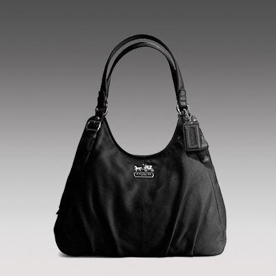 COACH 蔻驰 2013年新款女士单肩手提包 MADISON LEATHER MAGGIE SHOULDER BAG (F16503)(黑色)，原价￥2968，限时仅售￥1458！绝对正品，超低折扣，含美国直邮～