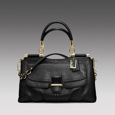 COACH 蔻驰 2013年新款女士单肩手提斜挎包 MADISON PINNACLE PEBBLED LEATHER CARRIE (F22367)(黑色)，原价￥4548，限时仅售￥2148！绝对正品，超低折扣，含美国直邮～
